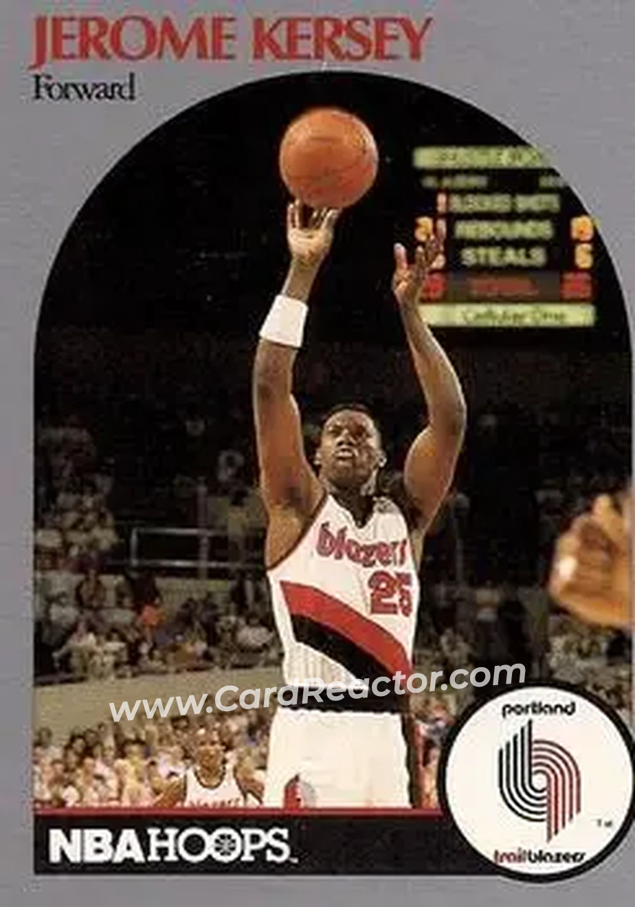 1990-91 Hoops #247 - Jerome Kersey - Portland Trail Blazers - Front