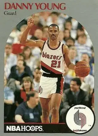1990-91 Hoops #252 - Danny Young - Portland Trail Blazers