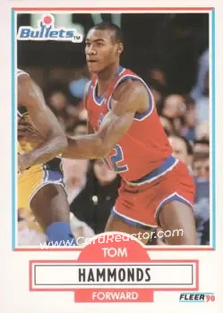 1990-91 Fleer #193 - Tom Hammonds - Washington Bullets - Front