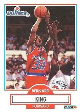1990-91 Fleer #194 - Bernard King - Washington Bullets