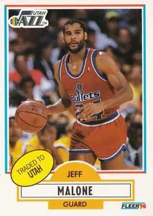 1990-91 Fleer #195 - Jeff Malone - Utah Jazz