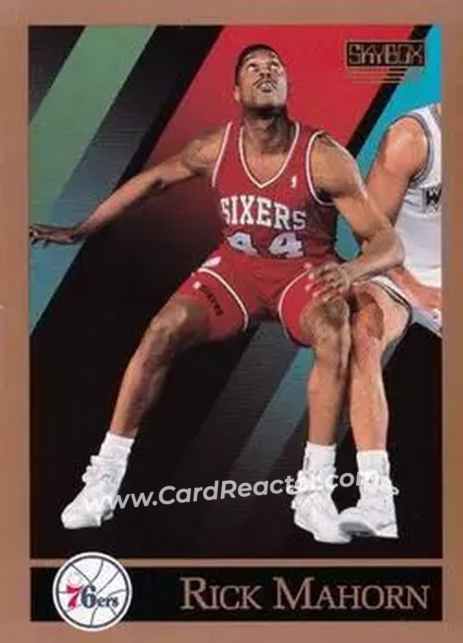 1990-91 SkyBox #217 - Rick Mahorn - Philadelphia 76ers - Front