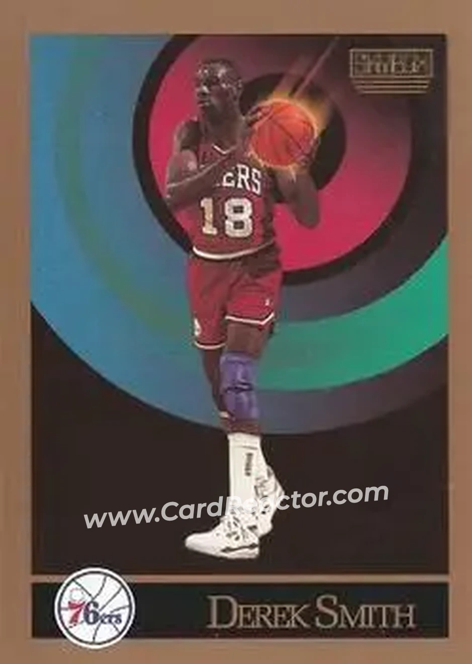 1990-91 SkyBox #218 - Derek Smith - Philadelphia 76ers - Front