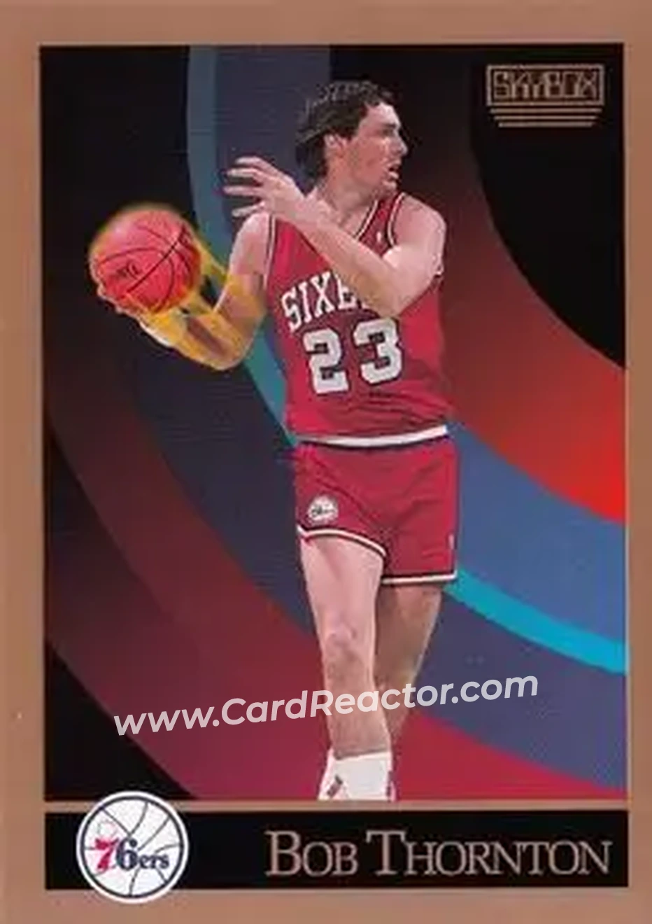 1990-91 SkyBox #219 - Bob Thornton - Philadelphia 76ers - Front