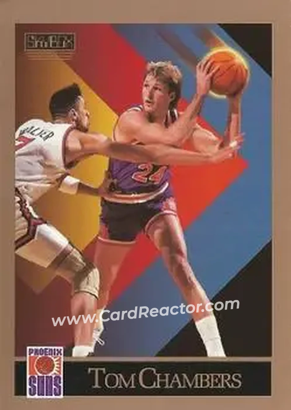 1990-91 SkyBox #220 - Tom Chambers - Phoenix Suns - Front