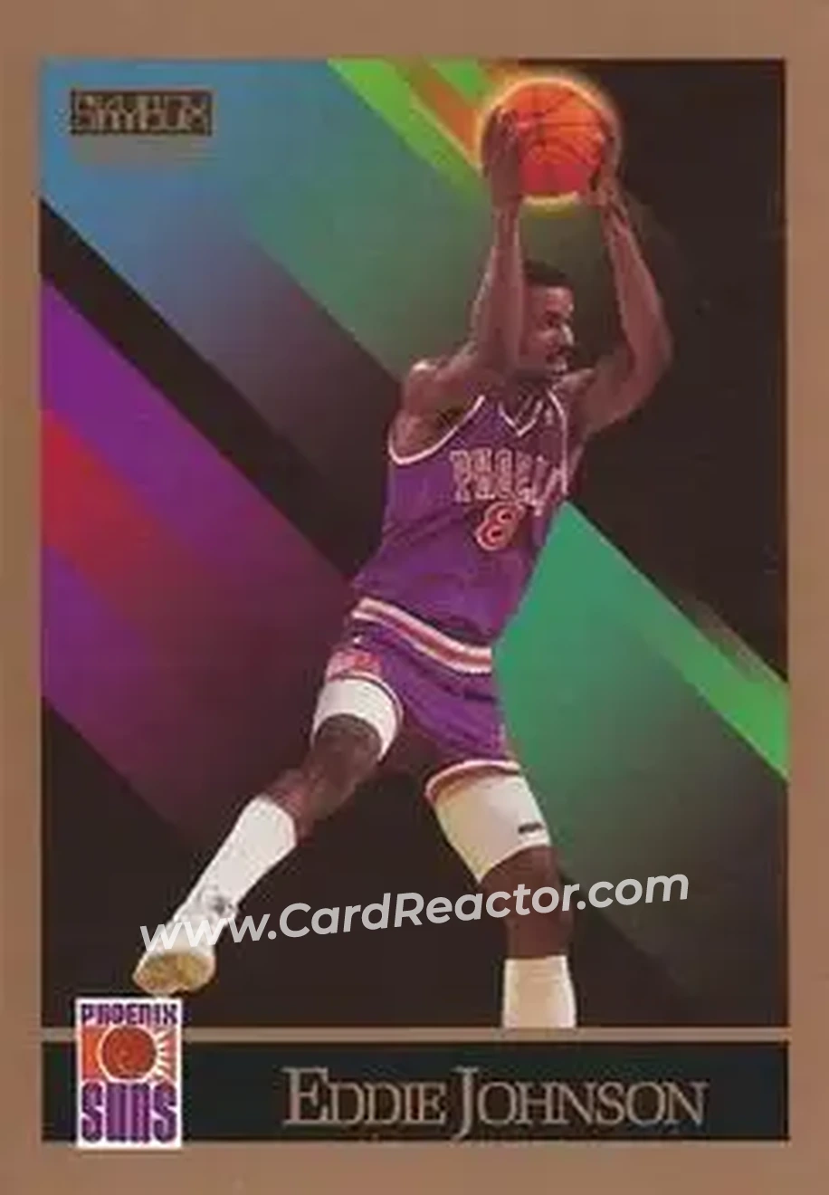 1990-91 SkyBox #223 - Eddie Johnson - Phoenix Suns - Front