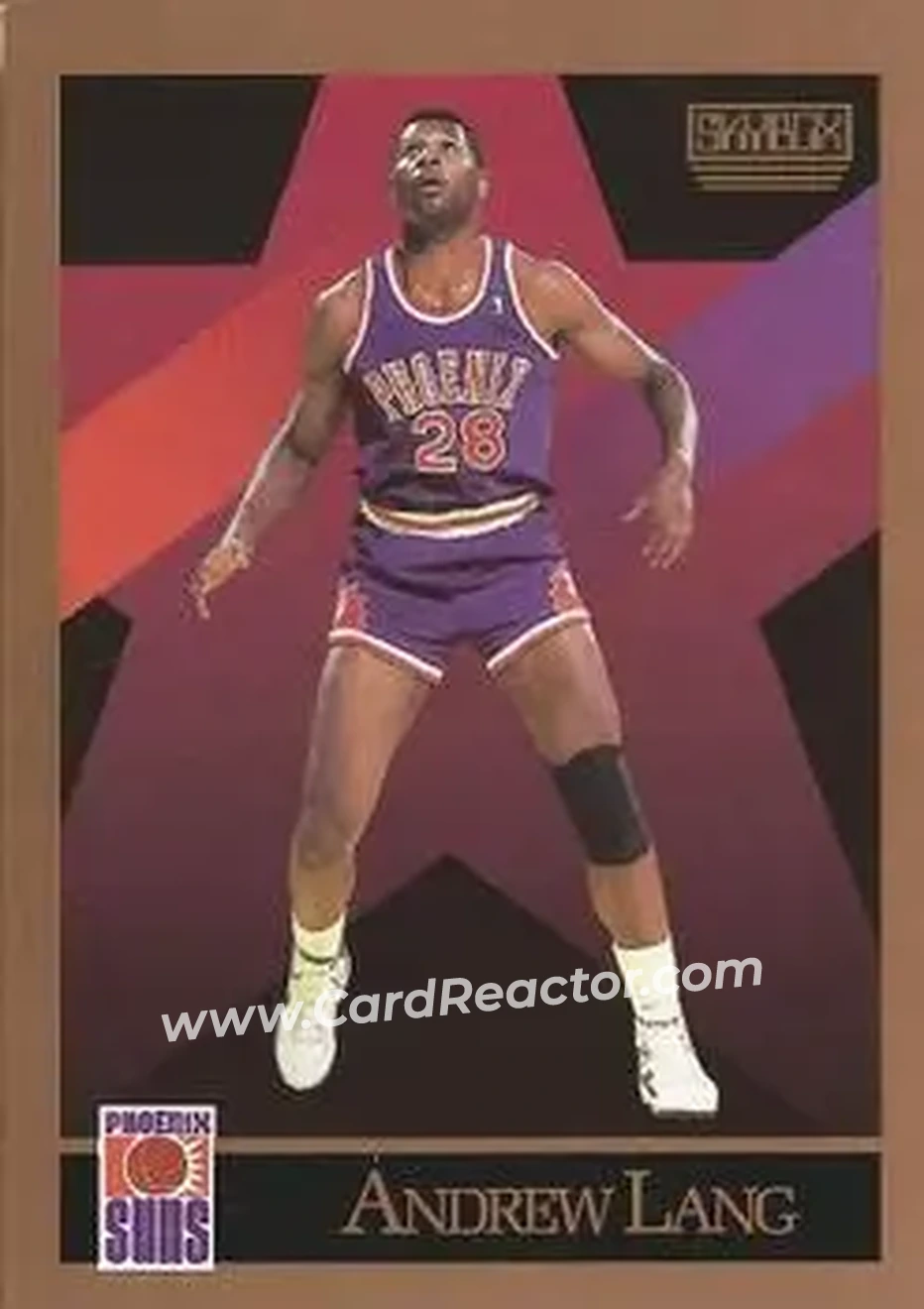 1990-91 SkyBox #225 - Andrew Lang - Phoenix Suns - Front