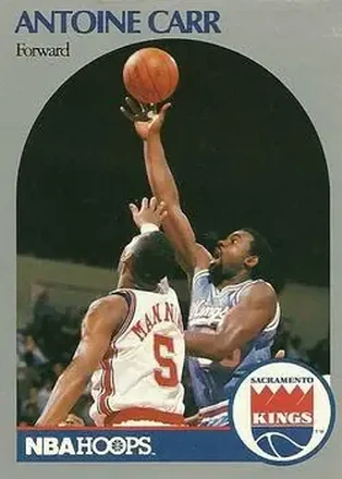 1990-91 Hoops #255 - Antoine Carr - Sacramento Kings