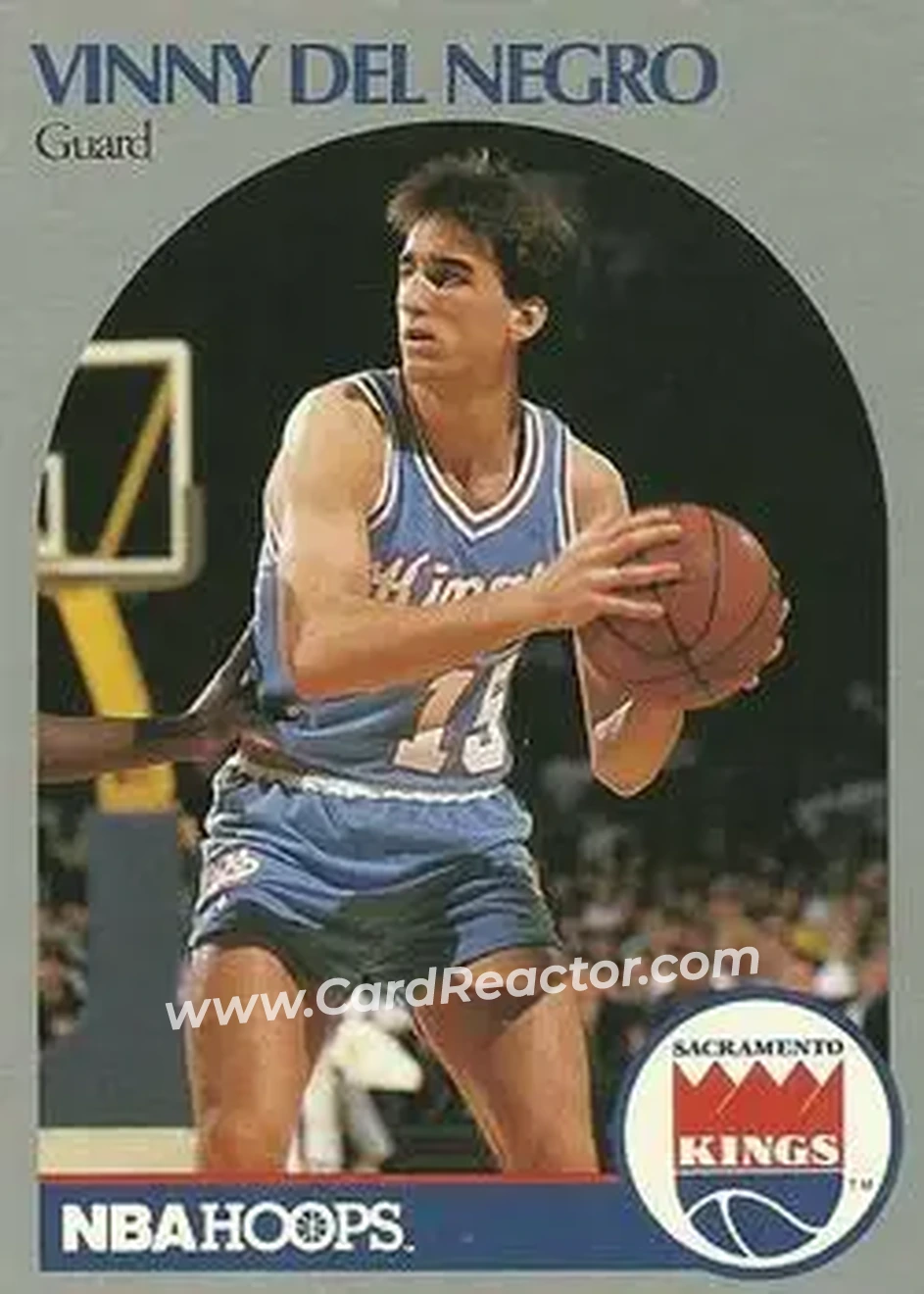 1990-91 Hoops #256 - Vinny Del Negro - Sacramento Kings - Front 1990-91 Hoops #256 - Vinny Del Negro - Sacramento Kings - Front