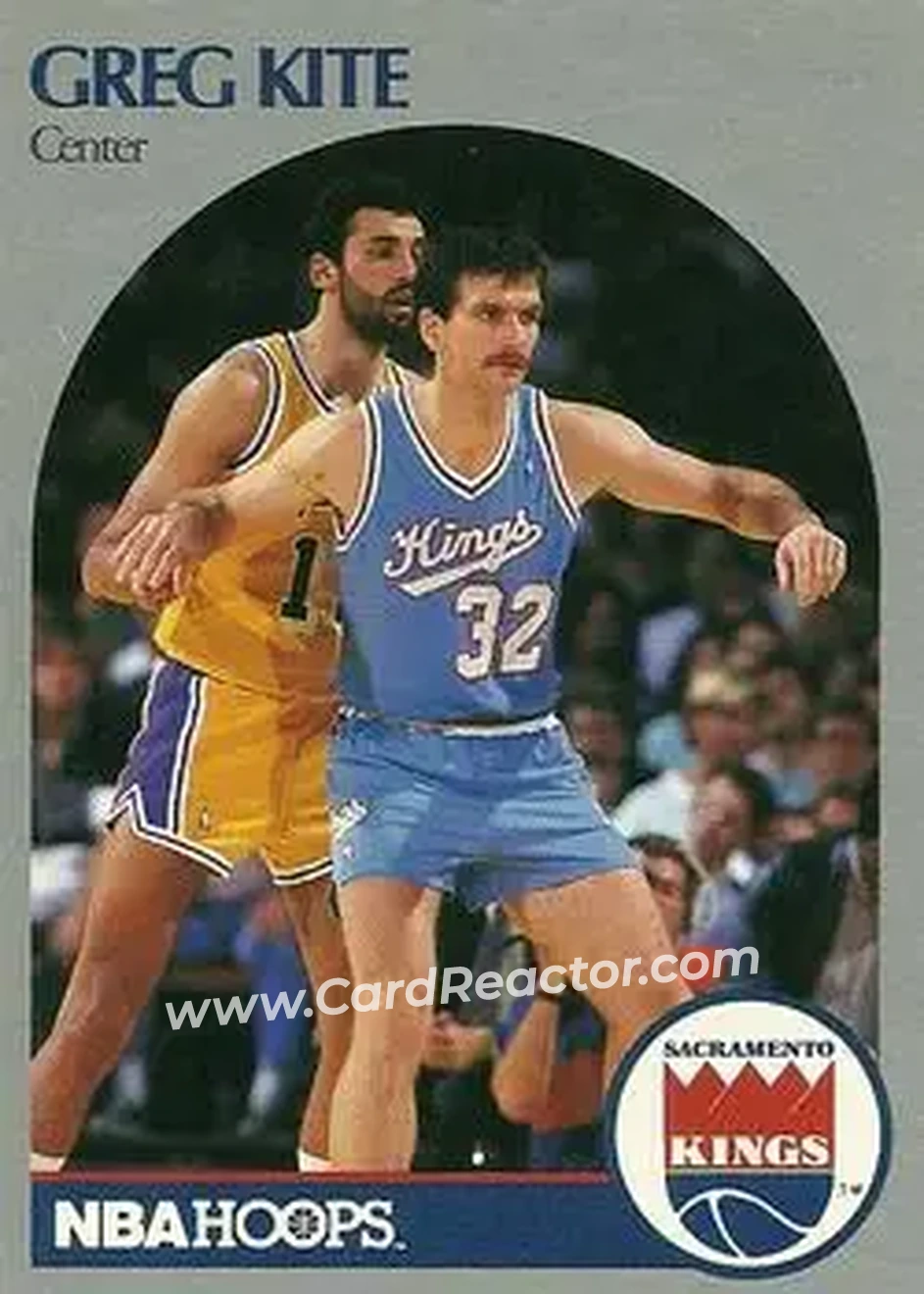 1990-91 Hoops #258 - Greg Kite - Sacramento Kings - Front