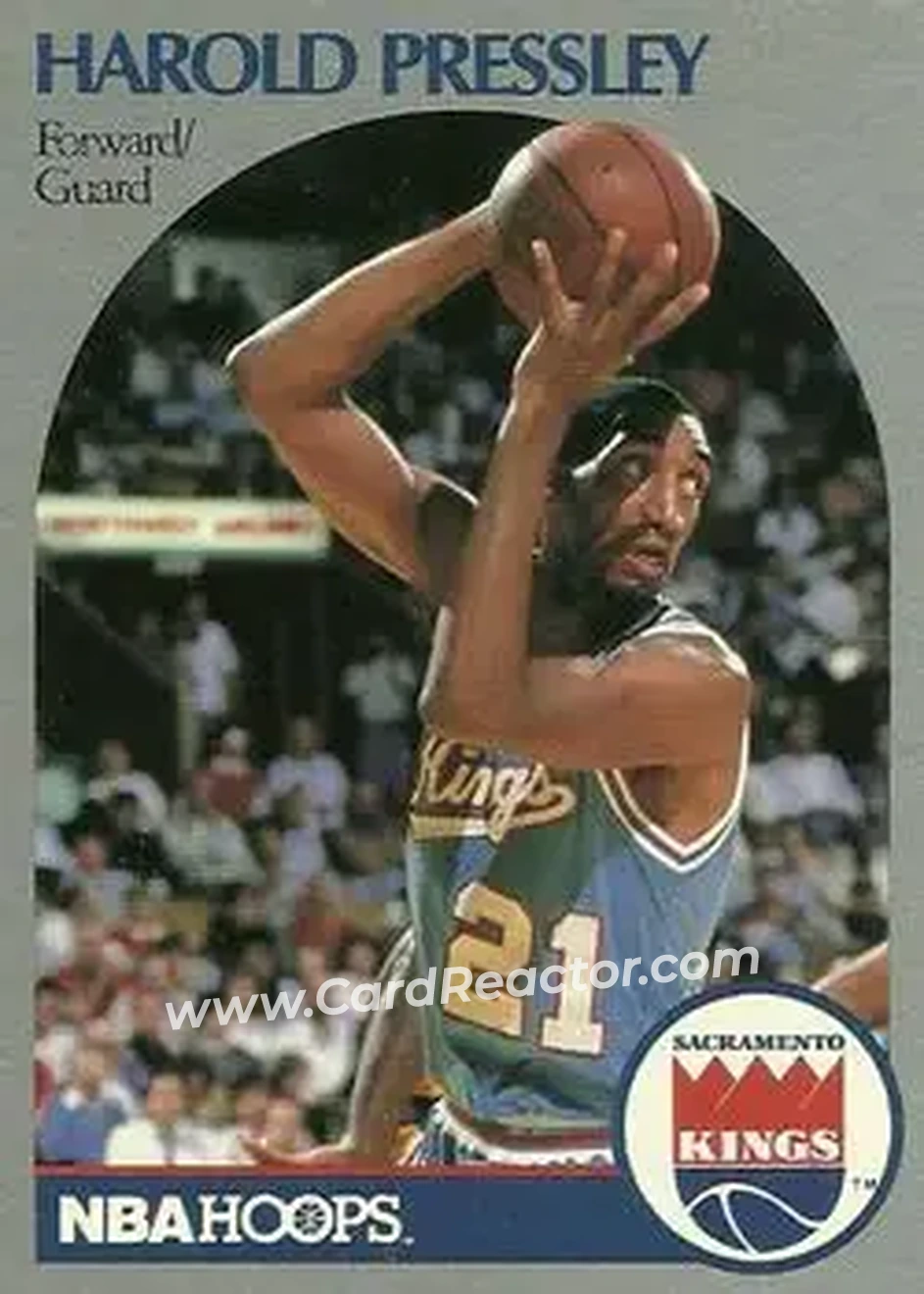 1990-91 Hoops #260 - Harold Pressley - Sacramento Kings - Front