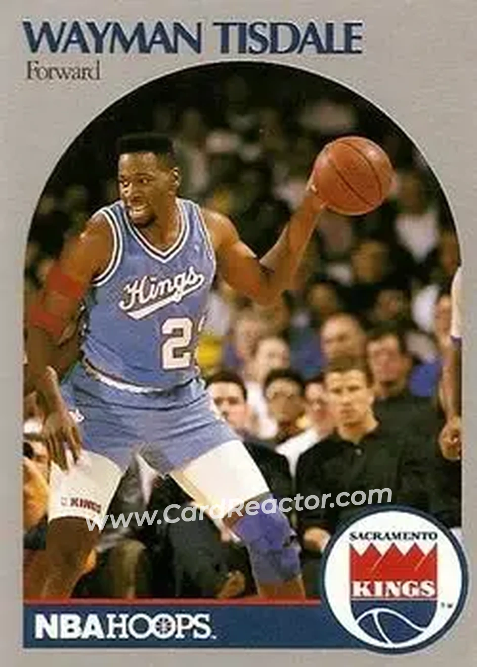 1990-91 Hoops #262 - Wayman Tisdale - Sacramento Kings - Front