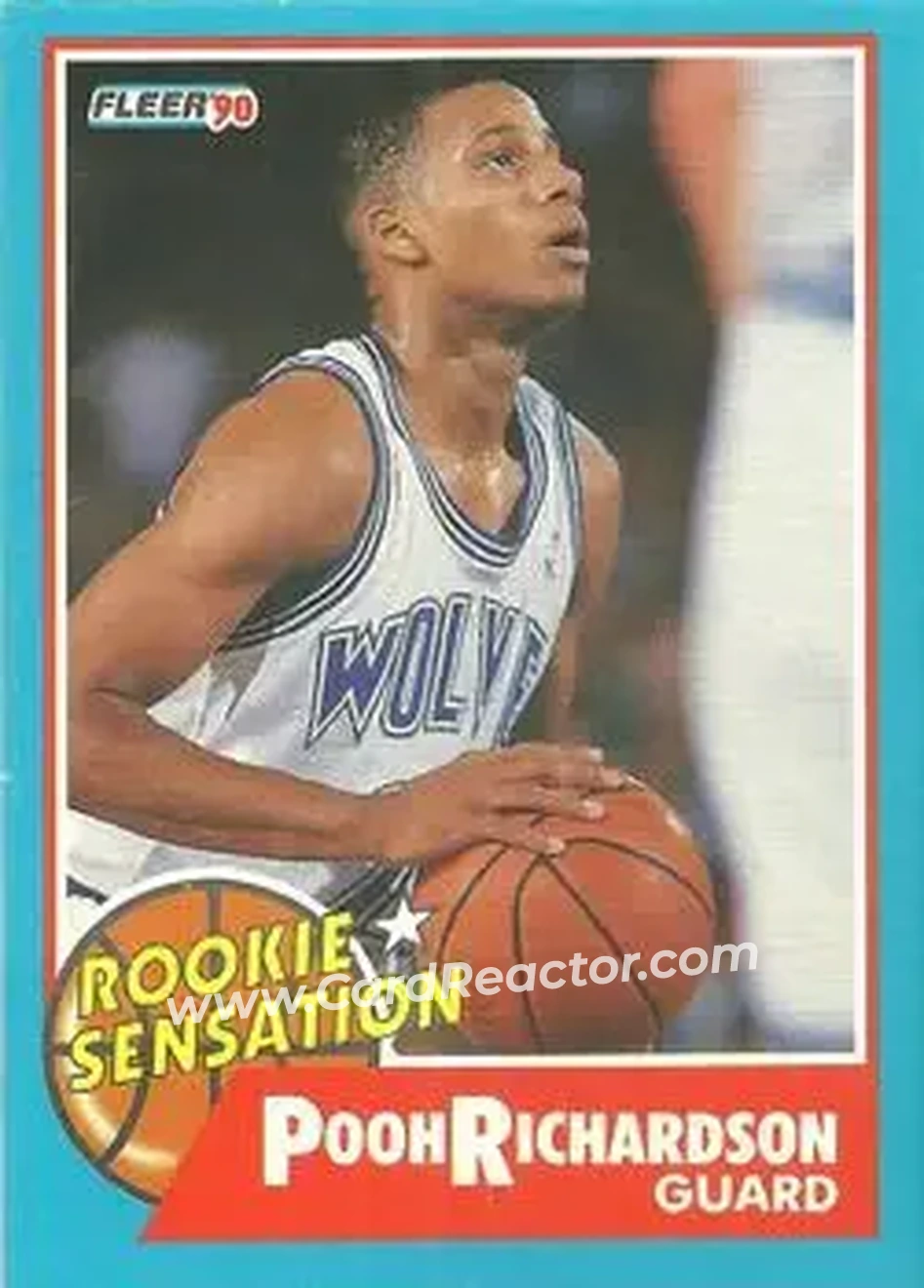 1990-91 Fleer - Rookie Sensations #6 - Pooh Richardson - Minnesota Timberwolves - Front 1990-91 Fleer - Rookie Sensations #6 - Pooh Richardson - Minnesota Timberwolves - Front