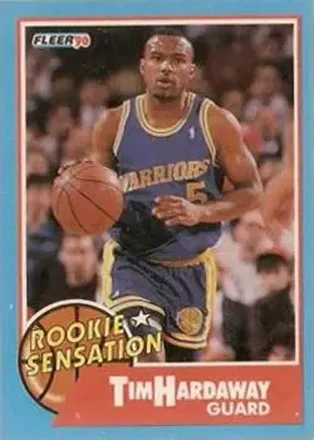 1990-91 Fleer - Rookie Sensations #8 - Tim Hardaway - Golden State Warriors