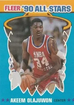 1990-91 Fleer - All-Stars #3 - Hakeem Olajuwon - Houston Rockets