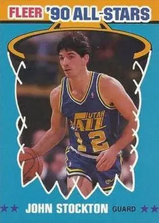 1990-91 Fleer - All-Stars #9 - John Stockton - Utah Jazz