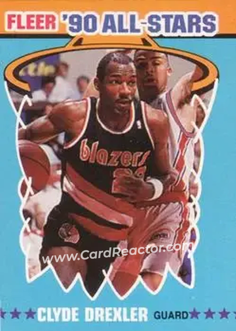1990-91 Fleer - All-Stars #11 - Clyde Drexler - Portland Trail Blazers - Front