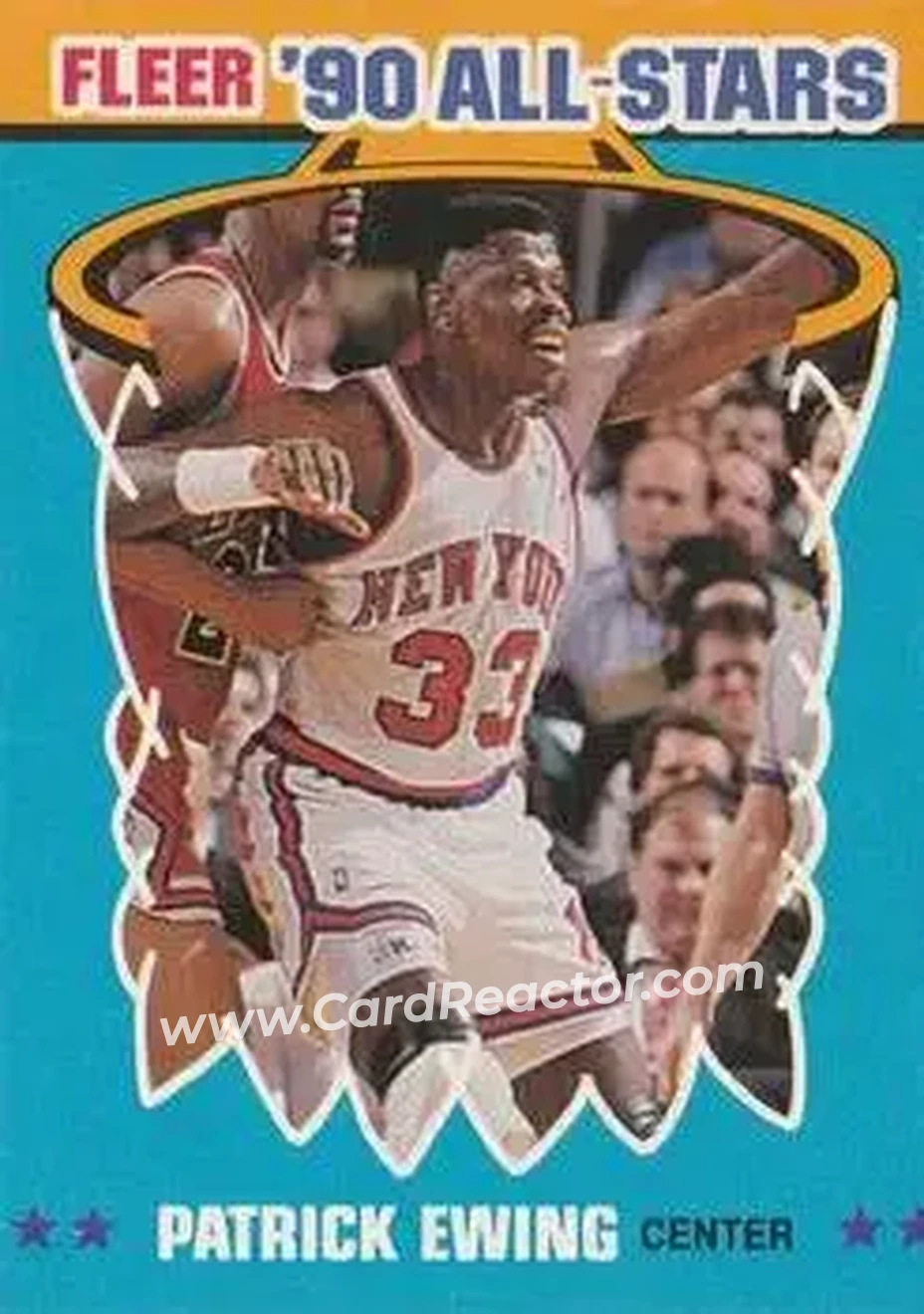1990-91 Fleer - All-Stars #12 - Patrick Ewing - New York Knicks - Front