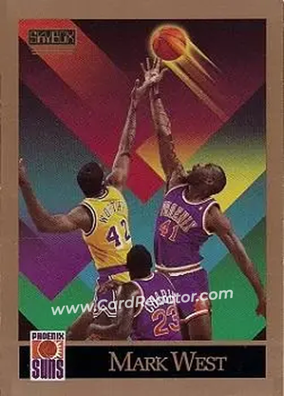 1990-91 SkyBox #230 - Mark West - Phoenix Suns - Front