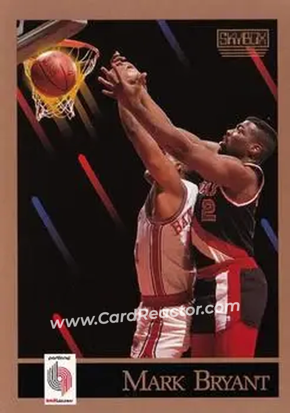 1990-91 SkyBox #231 - Mark Bryant - Portland Trail Blazers - Front