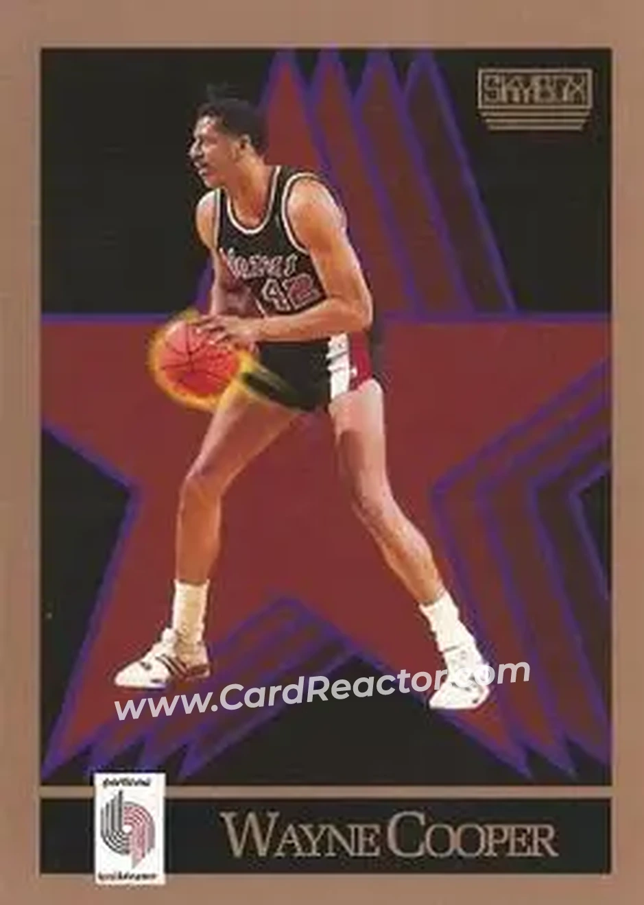 1990-91 SkyBox #232 - Wayne Cooper - Portland Trail Blazers - Front