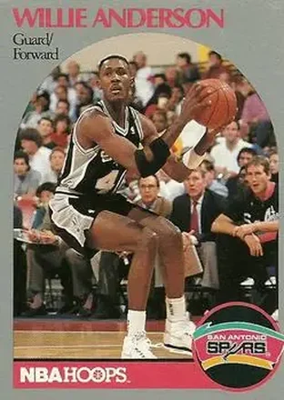 1990-91 Hoops #263 - Willie Anderson - San Antonio Spurs