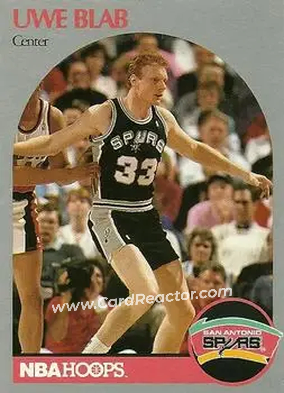 1990-91 Hoops #264 - Uwe Blab - San Antonio Spurs - Front 1990-91 Hoops #264 - Uwe Blab - San Antonio Spurs - Front