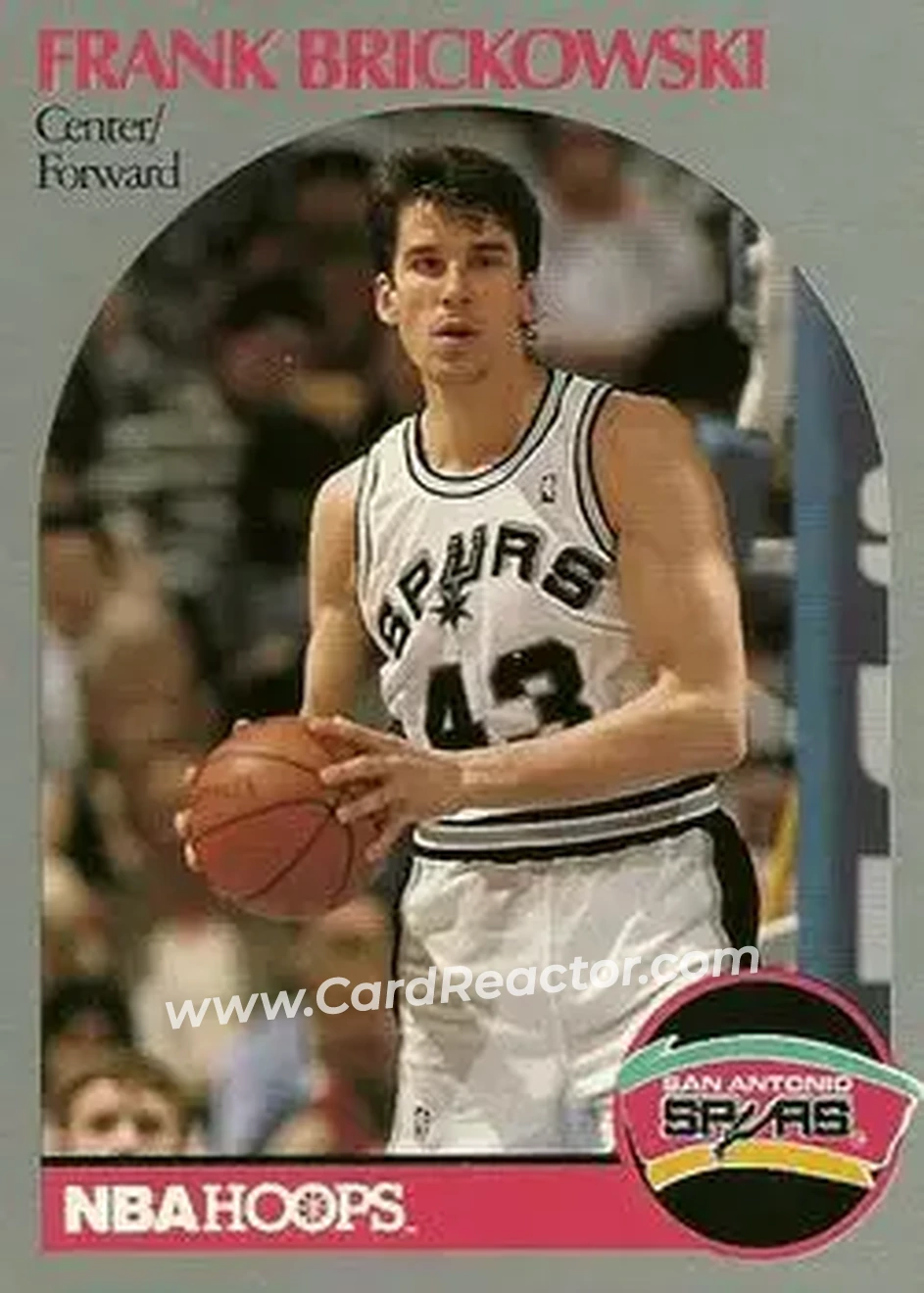1990-91 Hoops #265 - Frank Brickowski - San Antonio Spurs - Front