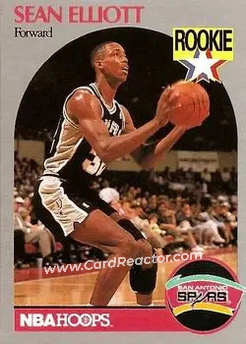 1990-91 Hoops #267 - Sean Elliott - San Antonio Spurs - Front