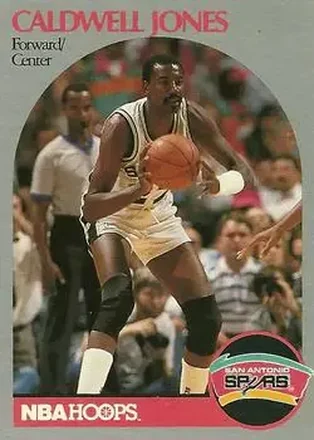1990-91 Hoops #268 - Caldwell Jones - San Antonio Spurs