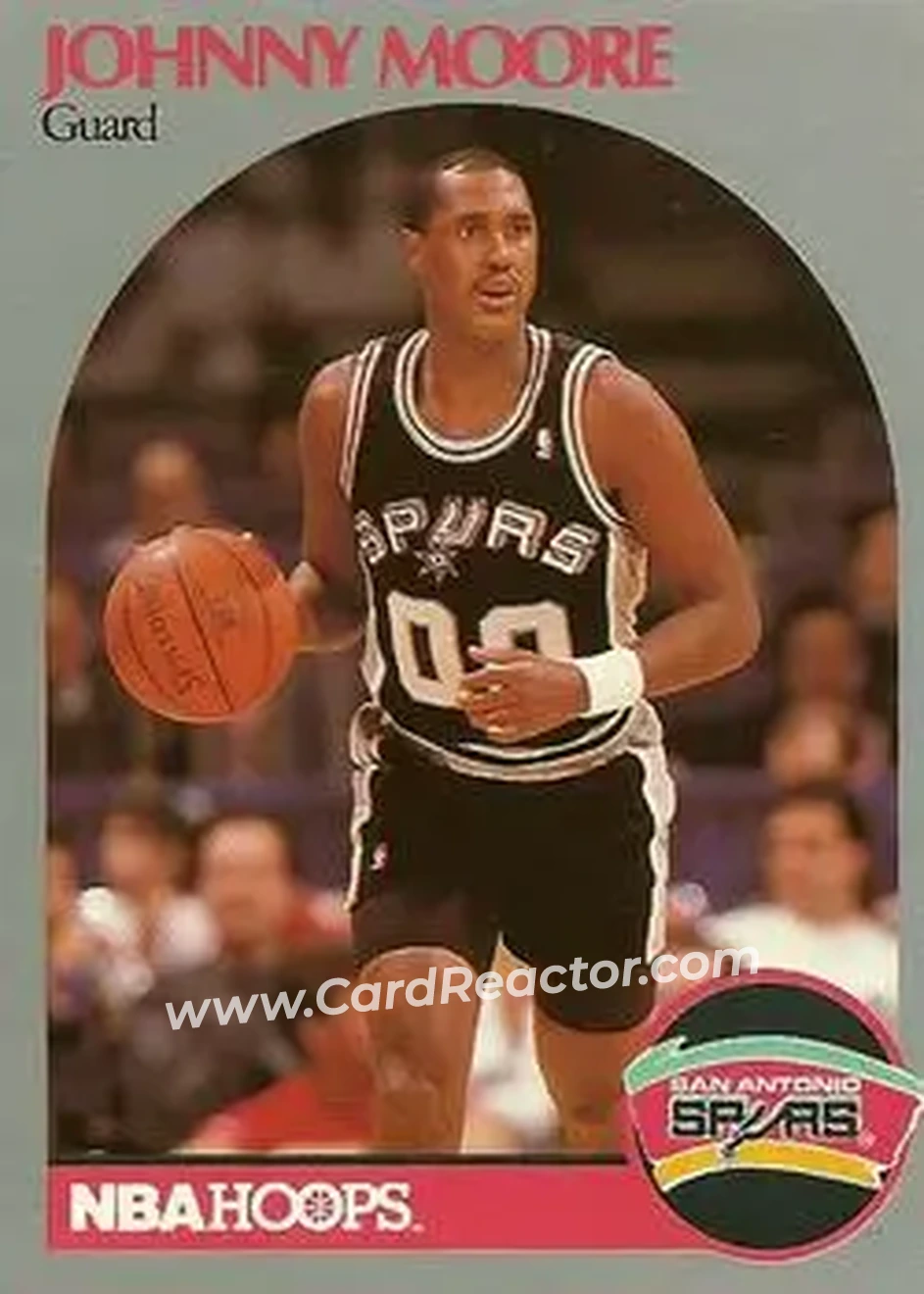 1990-91 Hoops #269 - Johnny Moore - San Antonio Spurs - Front 1990-91 Hoops #269 - Johnny Moore - San Antonio Spurs - Front