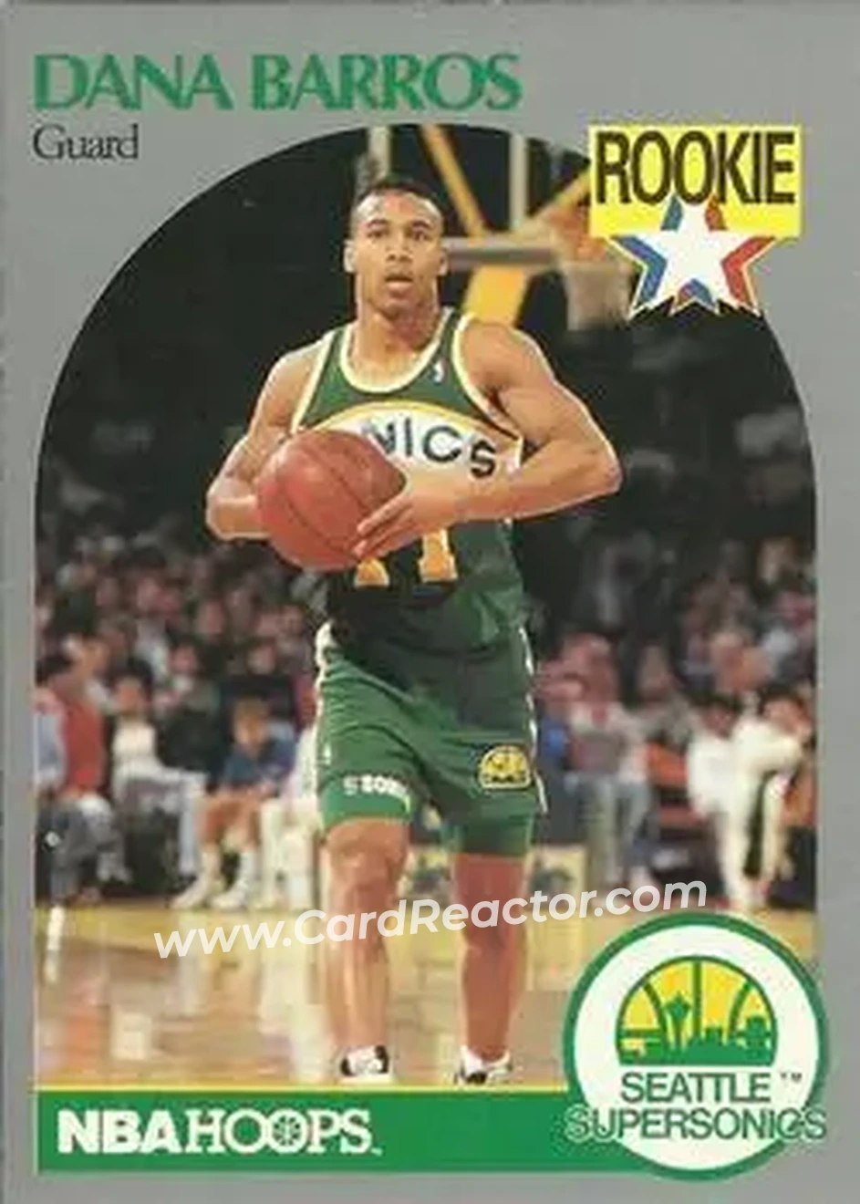 1990-91 Hoops #274 - Dana Barros - Seattle SuperSonics - Front