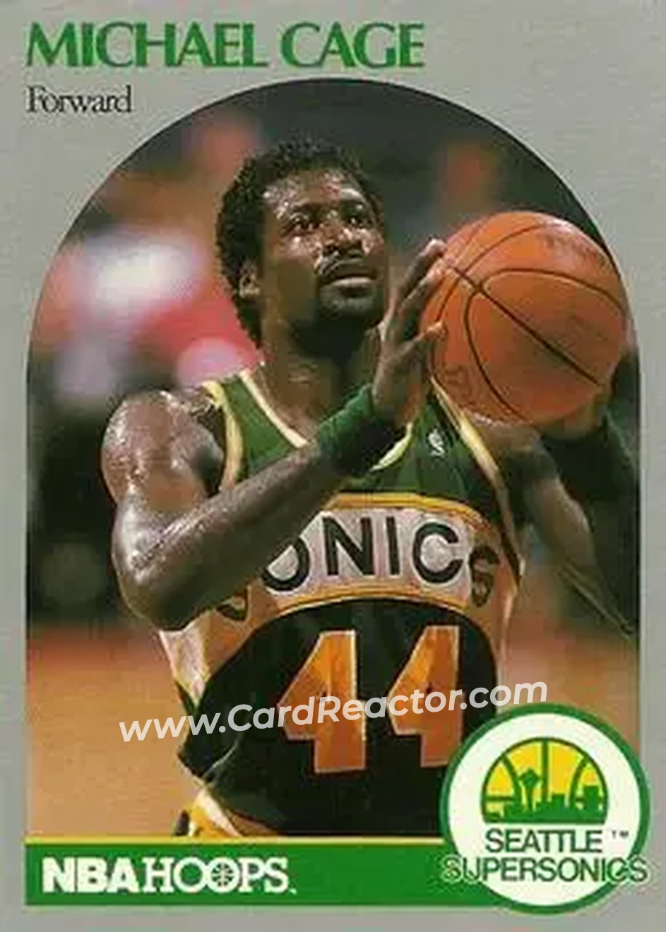 1990-91 Hoops #275 - Michael Cage - Seattle SuperSonics - Front 1990-91 Hoops #275 - Michael Cage - Seattle SuperSonics - Front