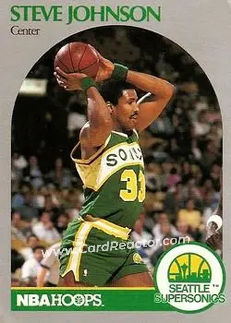 1990-91 Hoops #278 - Steve Johnson - Seattle SuperSonics - Front 1990-91 Hoops #278 - Steve Johnson - Seattle SuperSonics - Front