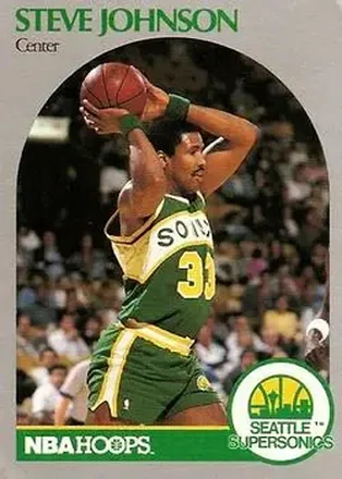 1990-91 Hoops #278 - Steve Johnson - Seattle SuperSonics 1990-91 Hoops #278 - Steve Johnson - Seattle SuperSonics