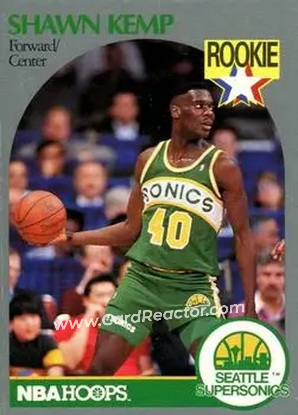 1990-91 Hoops #279 - Shawn Kemp - Seattle SuperSonics - Front