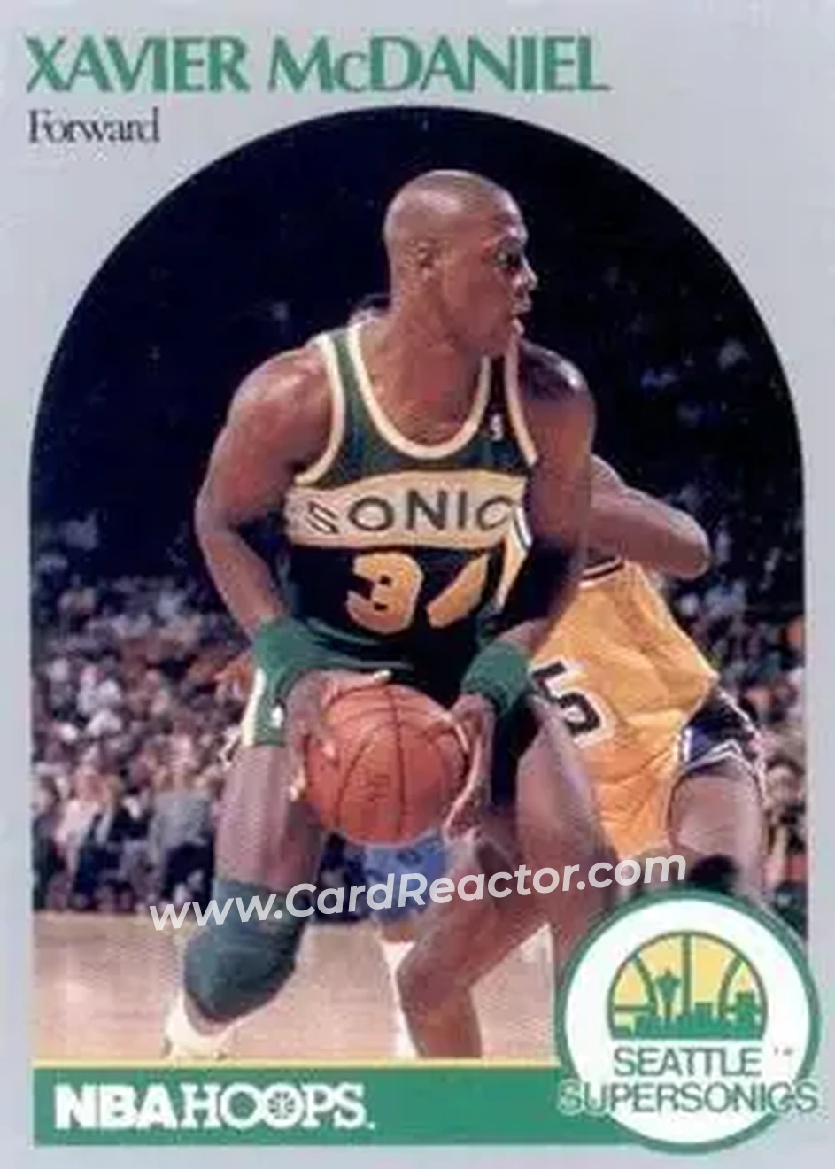 1990-91 Hoops #280 - Xavier McDaniel - Seattle SuperSonics - Front