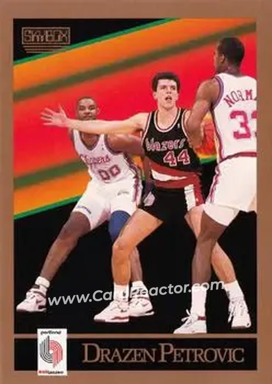 1990-91 SkyBox #237 - Dražen Petrović - Portland Trail Blazers - Front