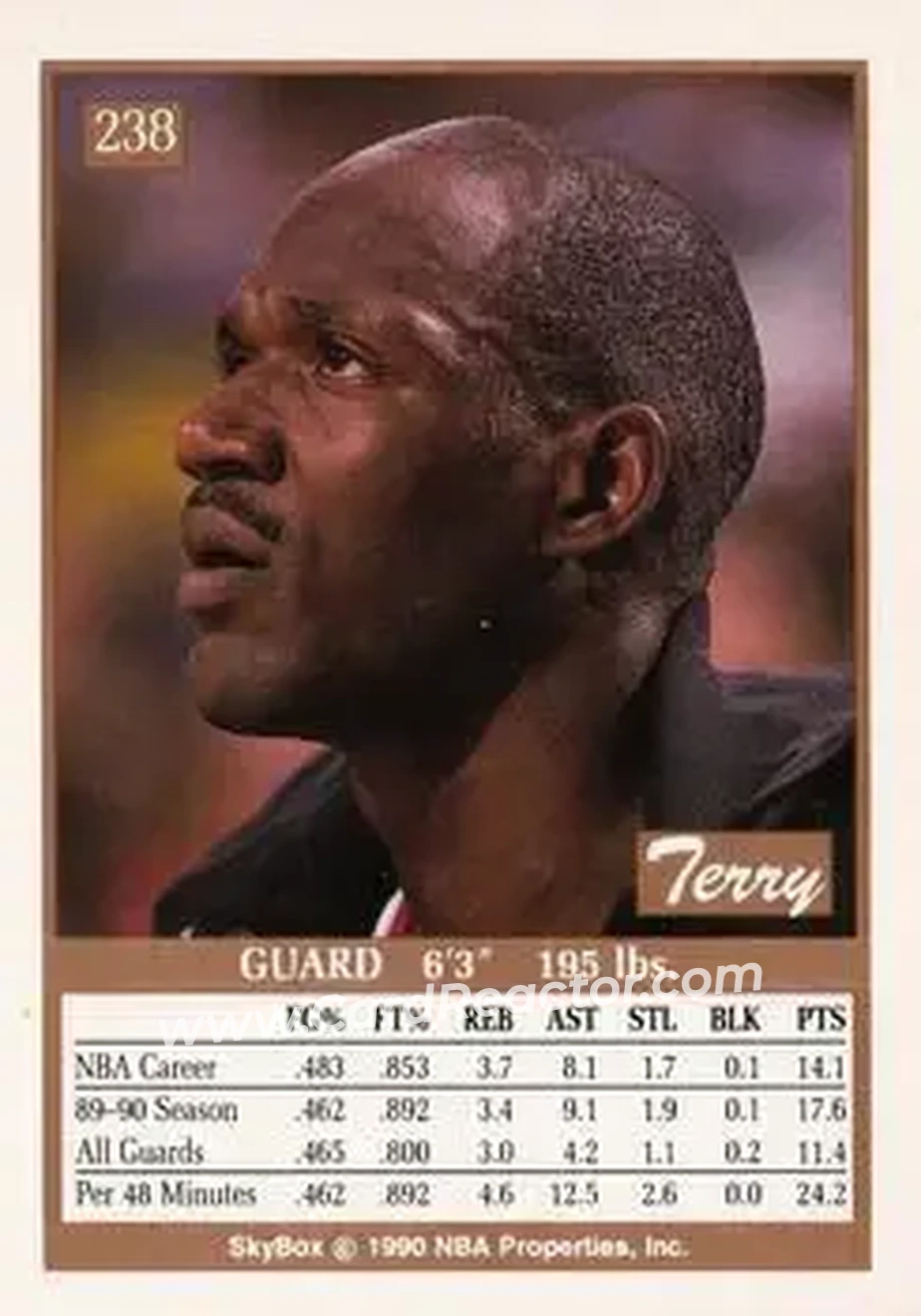 1990-91 SkyBox #238 - Terry Porter - Portland Trail Blazers - Back 1990-91 SkyBox #238 - Terry Porter - Portland Trail Blazers - Back