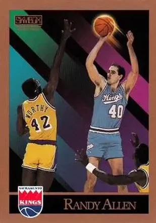 1990-91 SkyBox #243 - Randy Allen - Sacramento Kings