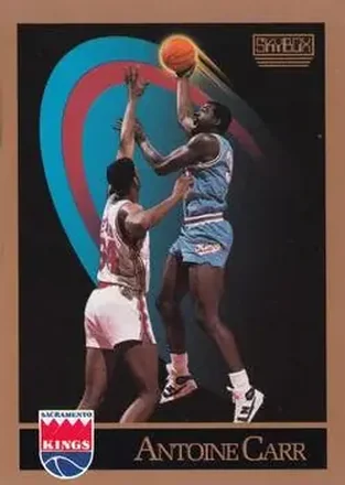 1990-91 SkyBox #244 - Antoine Carr - Sacramento Kings