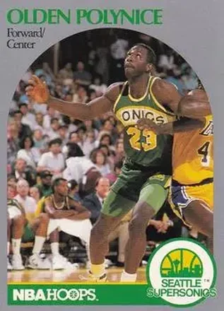 1990-91 Hoops #283 - Olden Polynice - Seattle SuperSonics