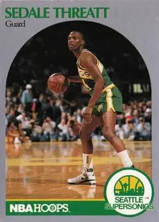 1990-91 Hoops #284 - Sedale Threatt - Seattle SuperSonics