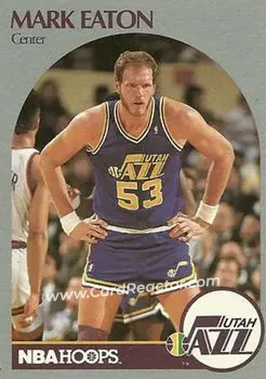 1990-91 Hoops #287 - Mark Eaton - Utah Jazz - Front