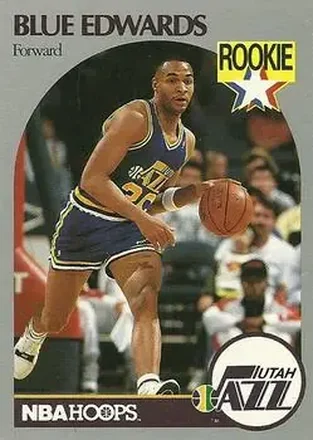 1990-91 Hoops #288 - Blue Edwards - Utah Jazz