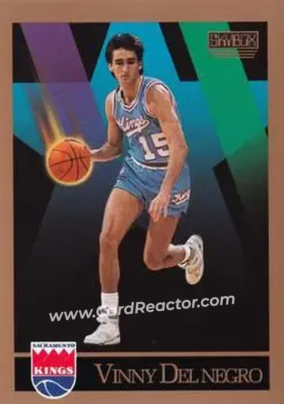 1990-91 SkyBox #245 - Vinny Del Negro - Sacramento Kings - Front 1990-91 SkyBox #245 - Vinny Del Negro - Sacramento Kings - Front