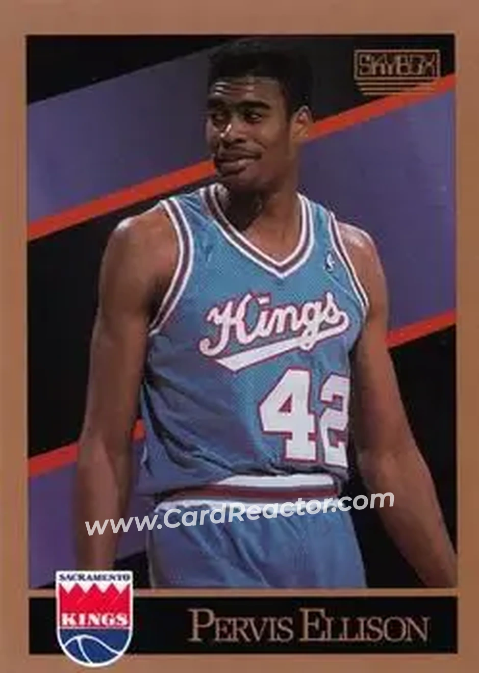 1990-91 SkyBox #246 - Pervis Ellison - Sacramento Kings - Front