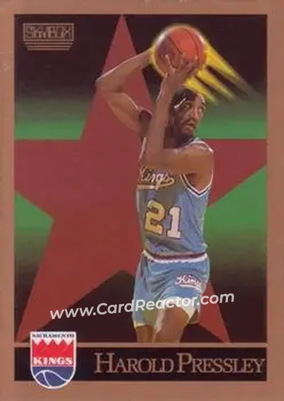 1990-91 SkyBox #249 - Harold Pressley - Sacramento Kings - Front