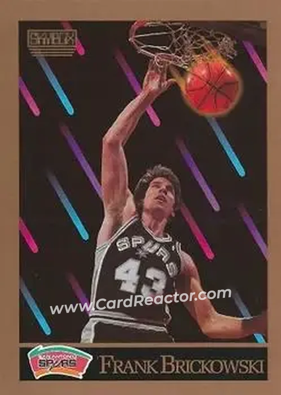 1990-91 SkyBox #254 - Frank Brickowski - San Antonio Spurs - Front