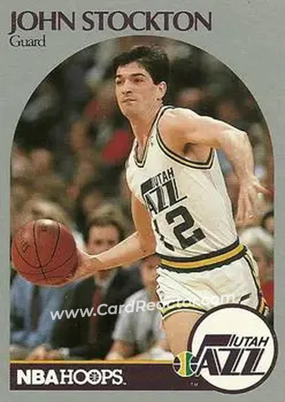 1990-91 Hoops #294 - John Stockton - Utah Jazz - Front